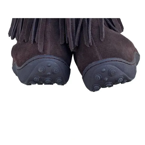 Girls Leather Michael Michael Kors Accents US 4 Brown Ankle Boots Side Boho Fall