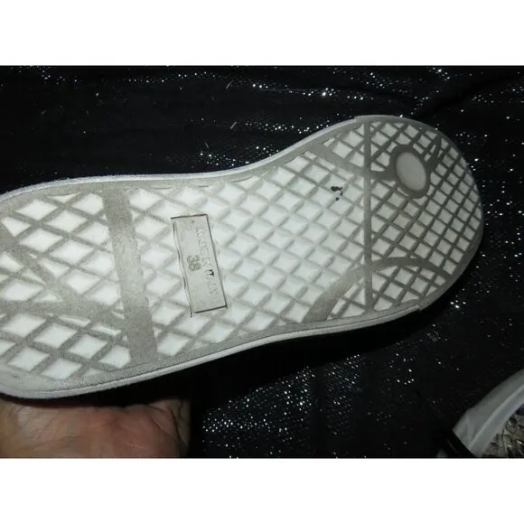 Giuseppe Zanotti Python Embossed Italian Leather Devon Skate Shoes Sneakers 38 o