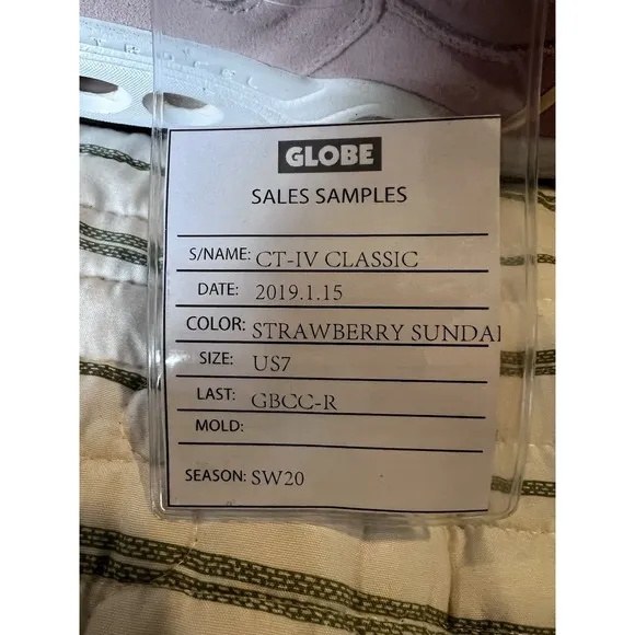 Globe Ct-IV Skateboard Shoes NWT Size Us7 Strawberry Sundae Color