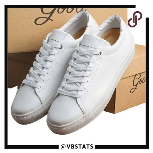 Good Man Brand Men's Edge Mono Lo Top Sneaker Shoes White Size 11