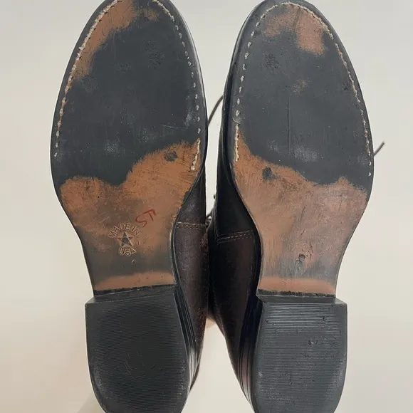 Gorgeous Vintage Made in USA Leather Lace Up Boots - 2.5