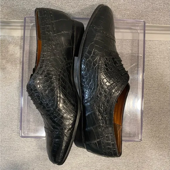 Gorgio Brutini Black Leather Dress Shoes Size 13