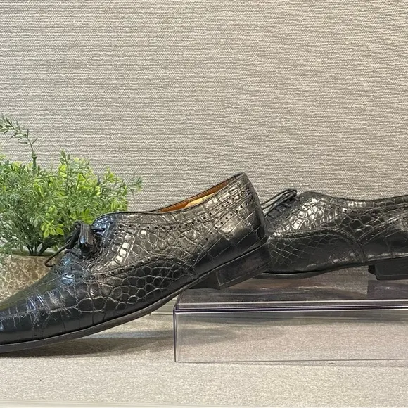 Gorgio Brutini Black Leather Dress Shoes Size 13