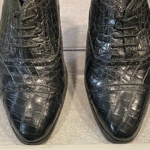 Gorgio Brutini Black Leather Dress Shoes Size 13