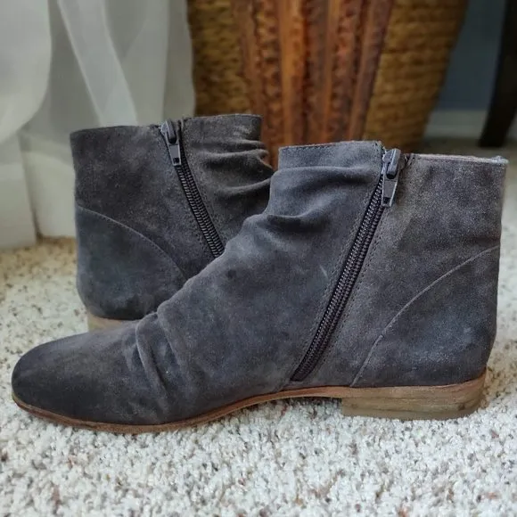 Gray Suede Leather Ankle / Beetle Boots (7) by Jeffrey Campbell x Free P…