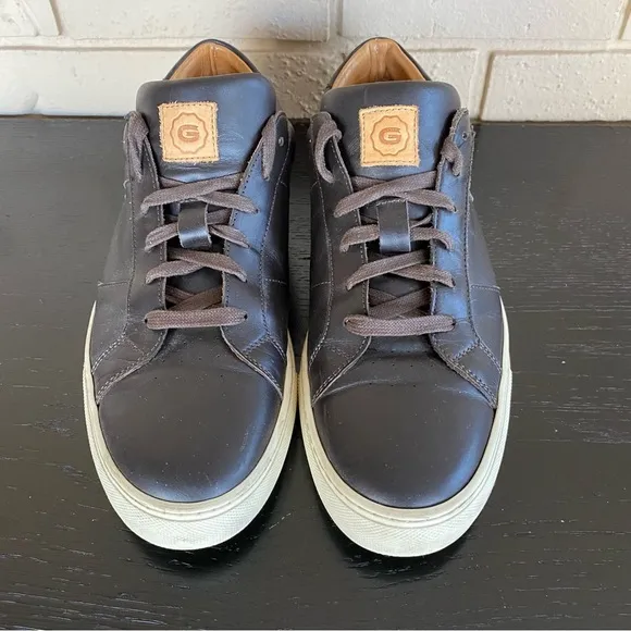 Greats Brooklyn Royale Mens Size 12 Shoes Brown Leather Sneakers Made in Italy