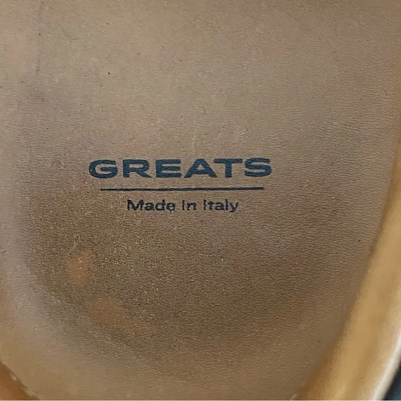 Greats Brooklyn Royale Mens Size 12 Shoes Brown Leather Sneakers Made in Italy