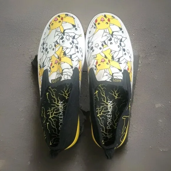 Ground Up Pokémon Pikachu Canvas Slip on Skateboard Shoes Unisex Adult Size 10.5