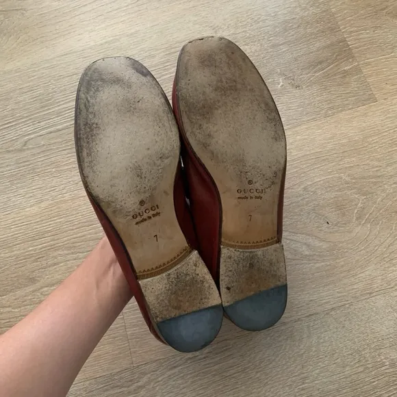Gucci Burgundy Tassel Loafers