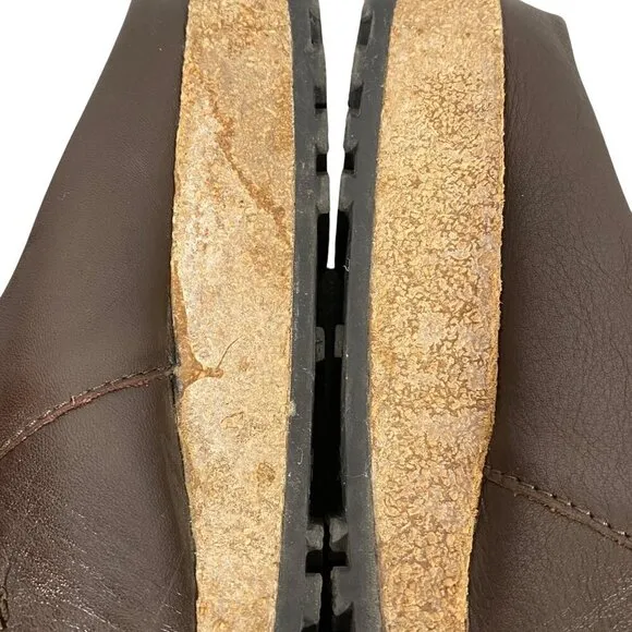 Haflinger mary Jane slip on clog shoes brown leather women’s 37 minimalist