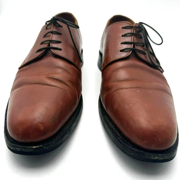 Hand Welt by ANTHONY VEER | Men's size 10.5 Brown Leather Dress Shoes Laces