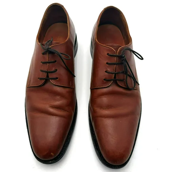 Hand Welt by ANTHONY VEER | Men's size 10.5 Brown Leather Dress Shoes Laces