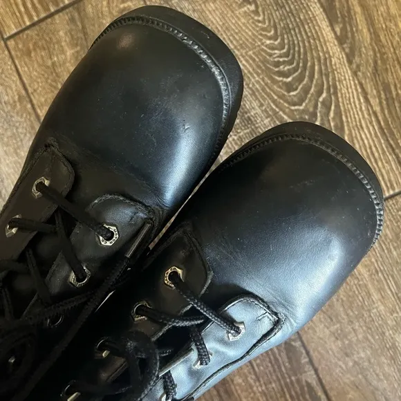 Harley-Davidson vintage cruise control leather black biker boots