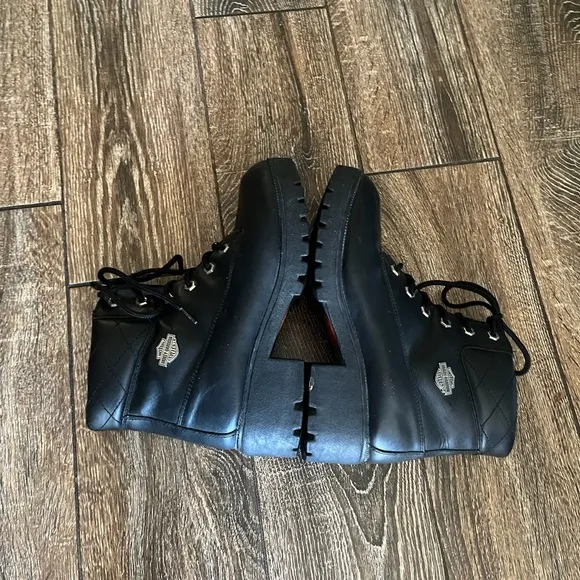 Harley-Davidson vintage cruise control leather black biker boots