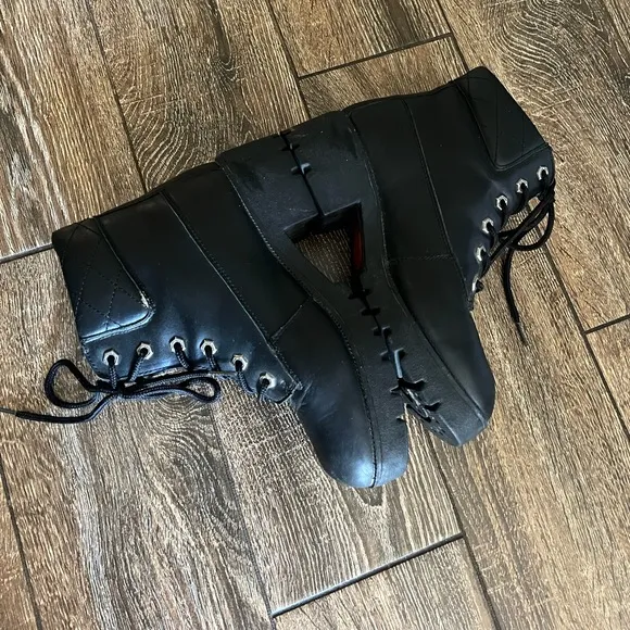 Harley-Davidson vintage cruise control leather black biker boots