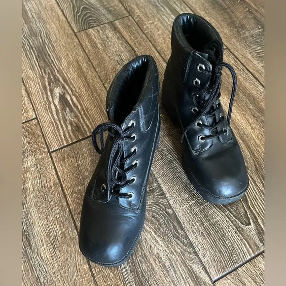 Harley-Davidson vintage cruise control leather black biker boots