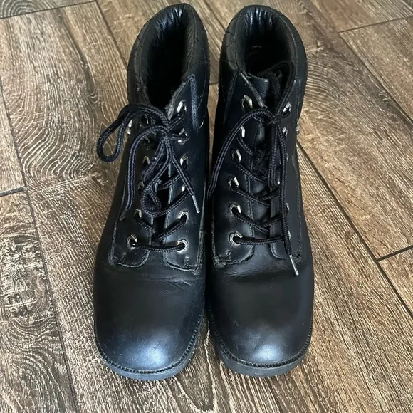 Harley-Davidson vintage cruise control leather black biker boots