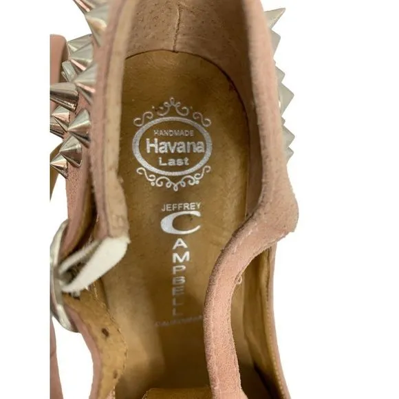 Havana Last Jeffrey Campbell Foxy Spike Shoes Sz 8 Platform Taupe Suede 6163 EUC