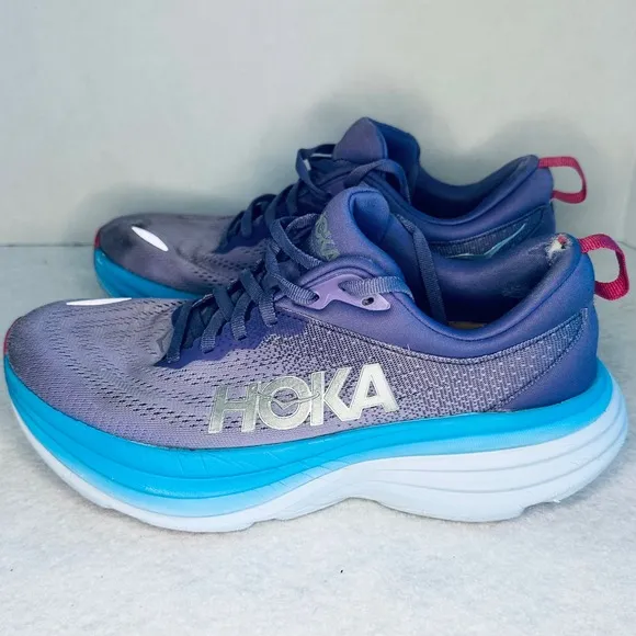 Hoka Bondi 8 Running Shoes Cushioned Comfort Athletic Sneakers Women's 8.5