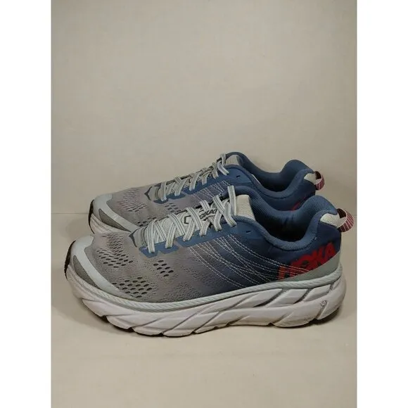 Hoka One One W Clifton 6 Women's Size 7 Running Shoes Gray Blue 1102873PAMB
