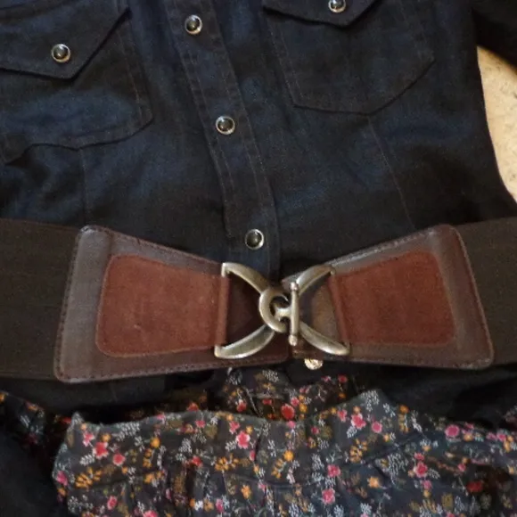 Homemade Boho Rodeo Skirt S w/Concho/Leather