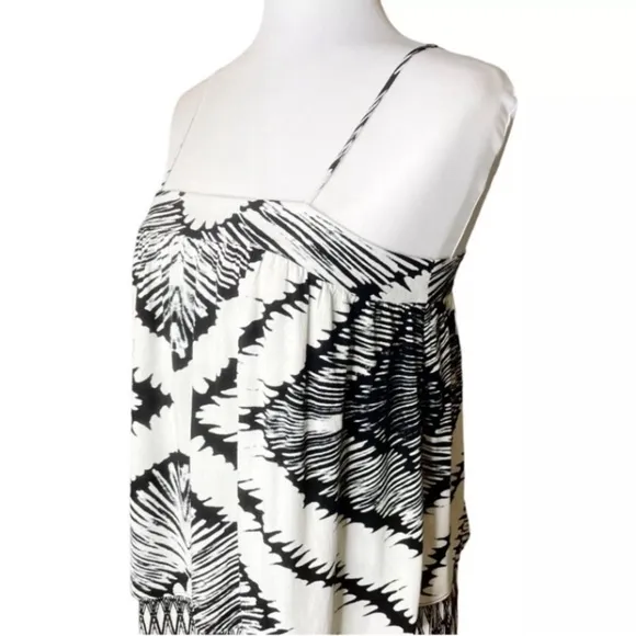 House of Harlow 1960 Tribal Print Blouson Mini Dress Size XS Spaghetti Straps