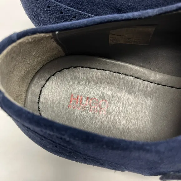 Hugo Boss Blue Suede Derek Double Monk Strap Shoes Sz. 11