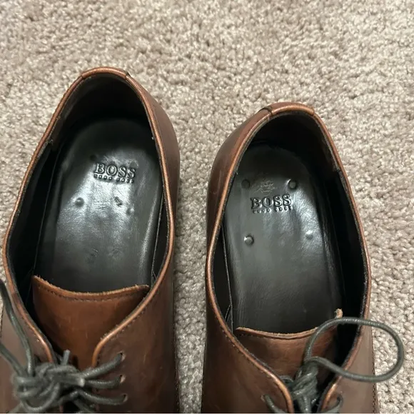 Hugo Boss Brown Leather Dress Shoes Size 10 50130567
