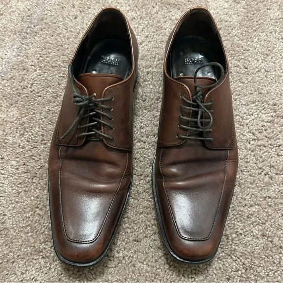Hugo Boss Brown Leather Dress Shoes Size 10 50130567