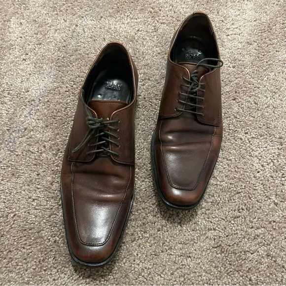 Hugo Boss Brown Leather Dress Shoes Size 10 50130567