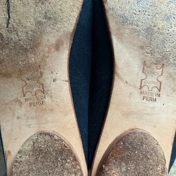 Huma Blanco Anthropologie shoes - “Luana” black suede slide on flats