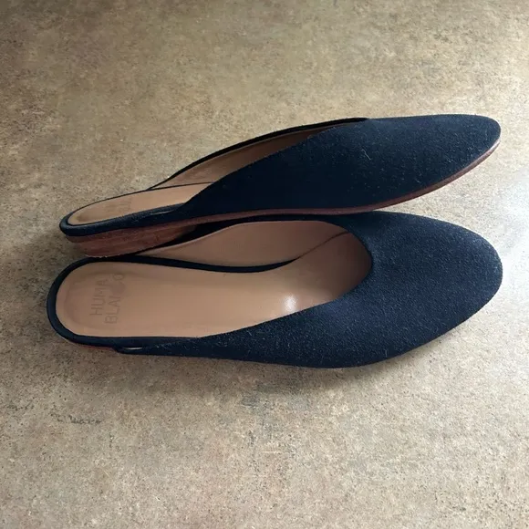 Huma Blanco Anthropologie shoes - “Luana” black suede slide on flats