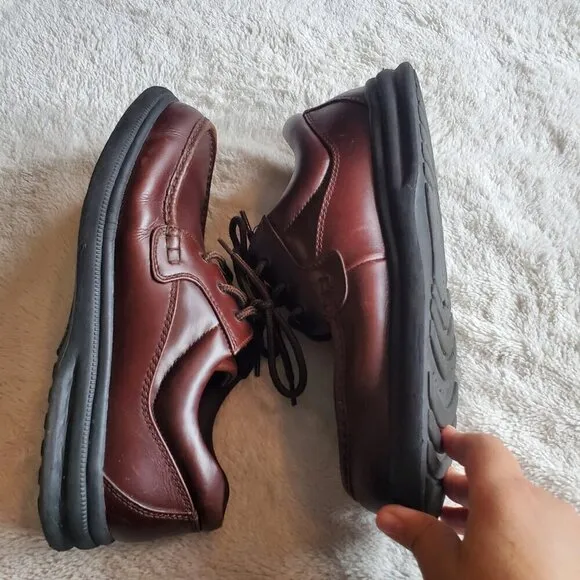 Hush Puppies Dark Brown Leather Tied Gus Oxford 18784 Dress Shoes Men 10.5
