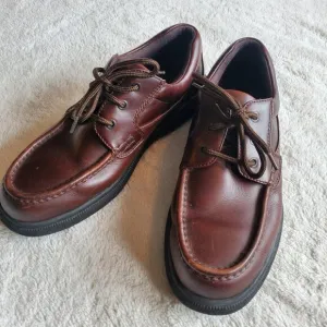 Hush Puppies Dark Brown Leather Tied Gus Oxford 18784 Dress Shoes Men 10.5
