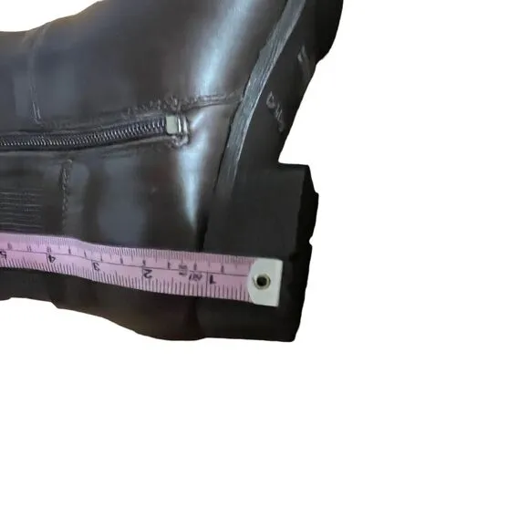 Hush Puppies Leather Riding Boots Womens Lindy Chamber Water Resistant SZ 8 UK 6