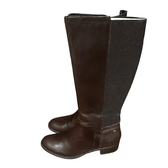 Hush Puppies Leather Riding Boots Womens Lindy Chamber Water Resistant SZ 8 UK 6