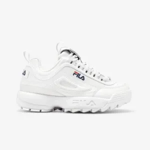 ICONIC Fila Disruptor 2.0 White Leather Chunky Lace Sneaker