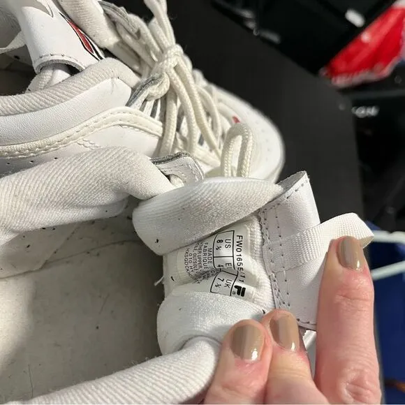 ICONIC Fila Disruptor 2.0 White Leather Chunky Lace Sneaker