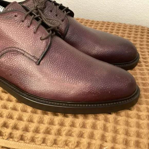 Igi&amp;Co Derby Dress Shoes Mens Sz 44 US‎ 10 Burgundy Leather Oxford Made Italy