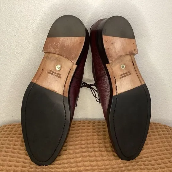Igi&amp;Co Derby Dress Shoes Mens Sz 44 US‎ 10 Burgundy Leather Oxford Made Italy