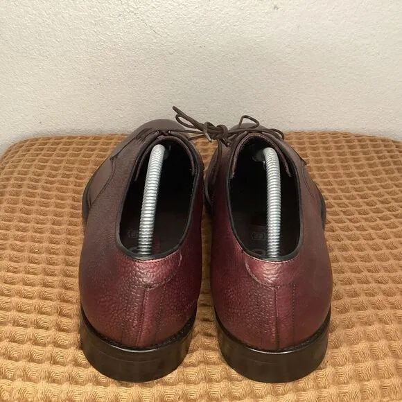 Igi&amp;Co Derby Dress Shoes Mens Sz 44 US‎ 10 Burgundy Leather Oxford Made Italy