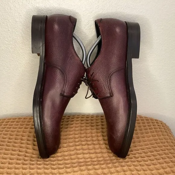 Igi&amp;Co Derby Dress Shoes Mens Sz 44 US‎ 10 Burgundy Leather Oxford Made Italy