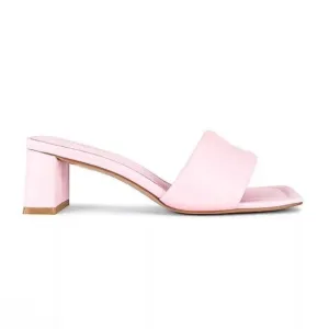 IN BOX Alias Mae Ari Pale Pink Leather Revolve Puff Slip On Chunky Heels Size 39