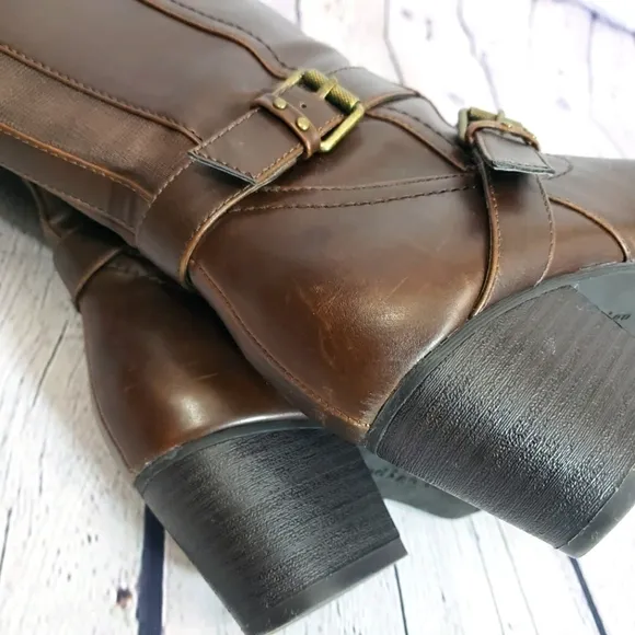 INDIGO RD. Irsalma Knee High Boots Brown Size 9.5