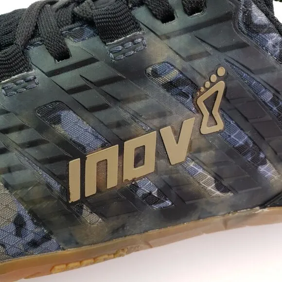 Inov8 Bare-XF 210 V2 Womens Size 8 Black Brown Camo Minimalist Sneaker Shoes
