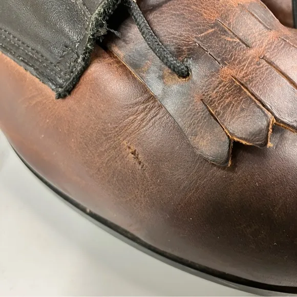 J. Chisholm | Vintage Kilte Western Brown/Black Leather Boots 10 SEE DESCRIPTION