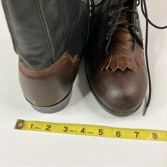 J. Chisholm | Vintage Kilte Western Brown/Black Leather Boots 10 SEE DESCRIPTION