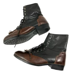 J. Chisholm | Vintage Kilte Western Brown/Black Leather Boots 10 SEE DESCRIPTION
