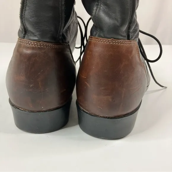 J. Chisholm | Vintage Kilte Western Brown/Black Leather Boots 10 SEE DESCRIPTION