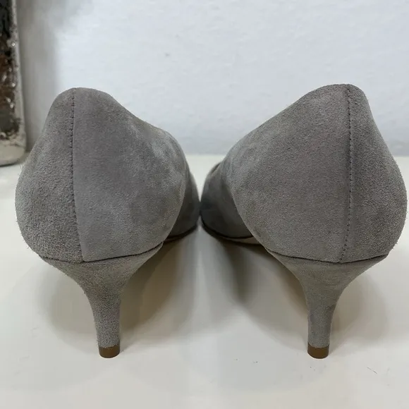 J Crew Dulci Suede Kitten Heels Shoes Kraft Brown 7.5 A9758